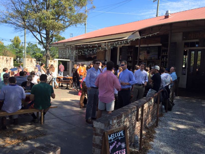 Bay Street Biergarten in Charleston, South Carolina, combines the best elements of the traditional beer garden with the unique flavor of the South.