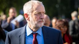 Labour leader Jeremy Corbyn walks to Parliament in the wake of Britain's Brexit vote Friday.