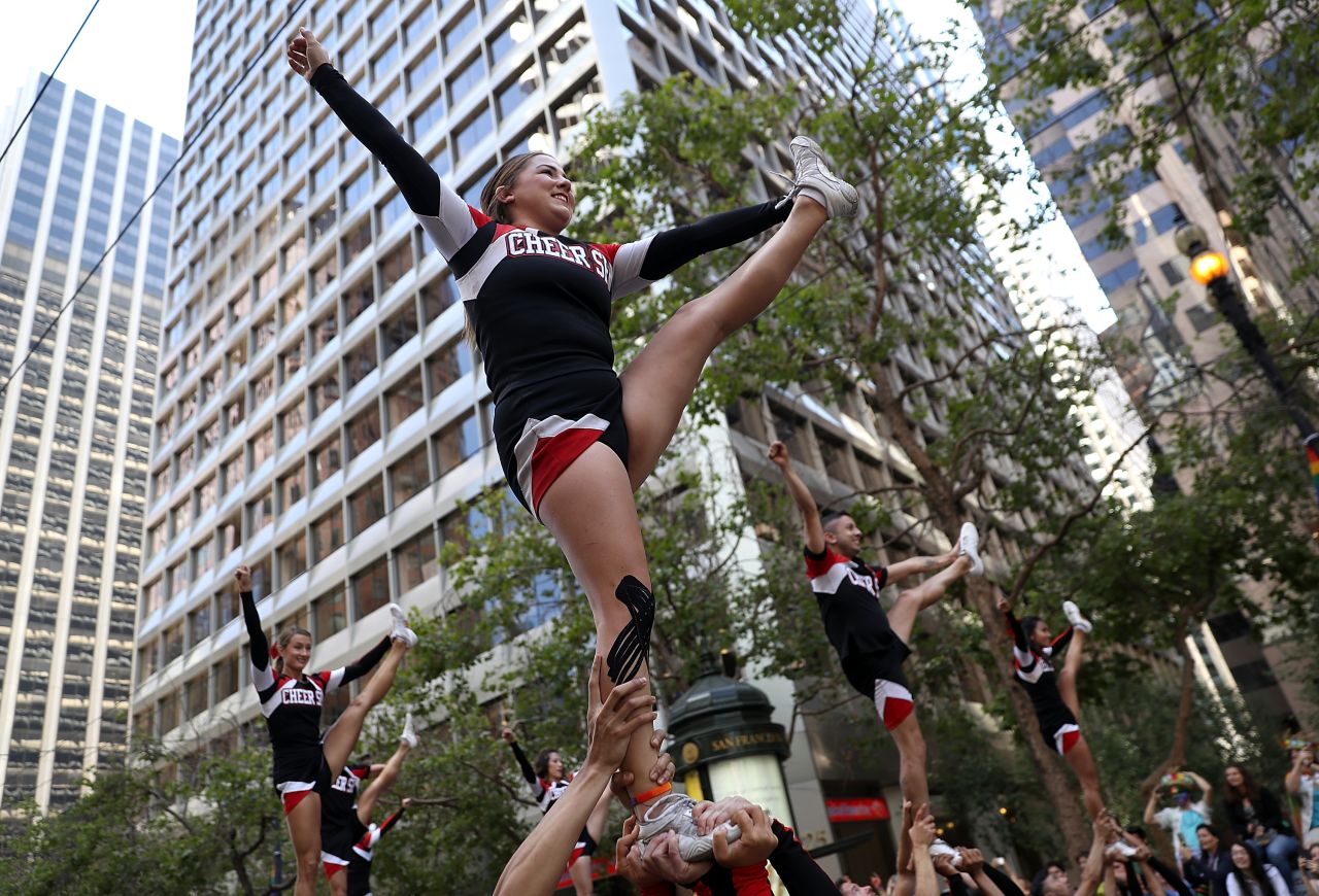 Cheer San Francisco performs during the San Francisco parade.