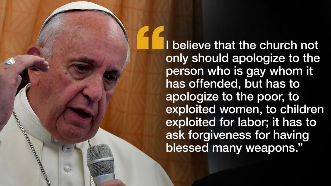 The Pope Church apology quote