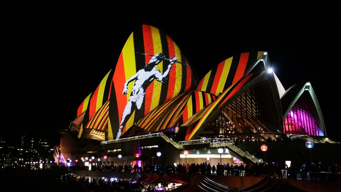 Every year, stunning lights are projected onto the Sydney Opera House as part of the annual Vivid Sydney festival. 
