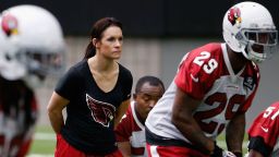Jen Welter is the first woman to be hired as a coach in the NFL.