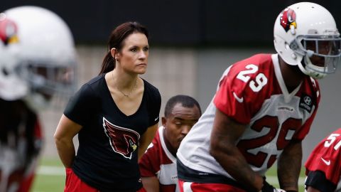 Jen Welter is the first woman to be hired as a coach in the NFL.