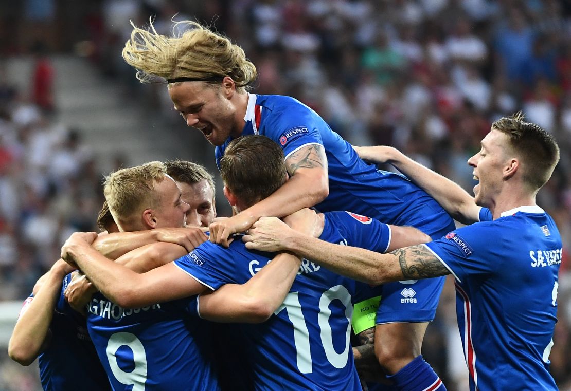 Kolbeinn Sigthorsson fired home the winner for Iceland to secure a famous victory.