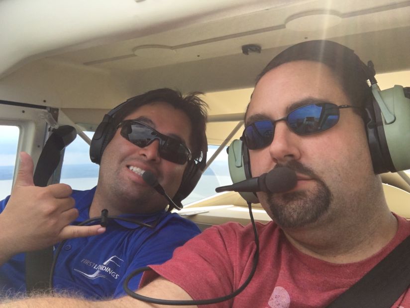 It's possible to become a U.S. certified pilot in just 12 days. With the help of certified flight instructor Etian Contreras, left, Matt Sloane, right, earned a special light sport pilot certificate, which allows him to fly certain types of airplanes under certain conditions.