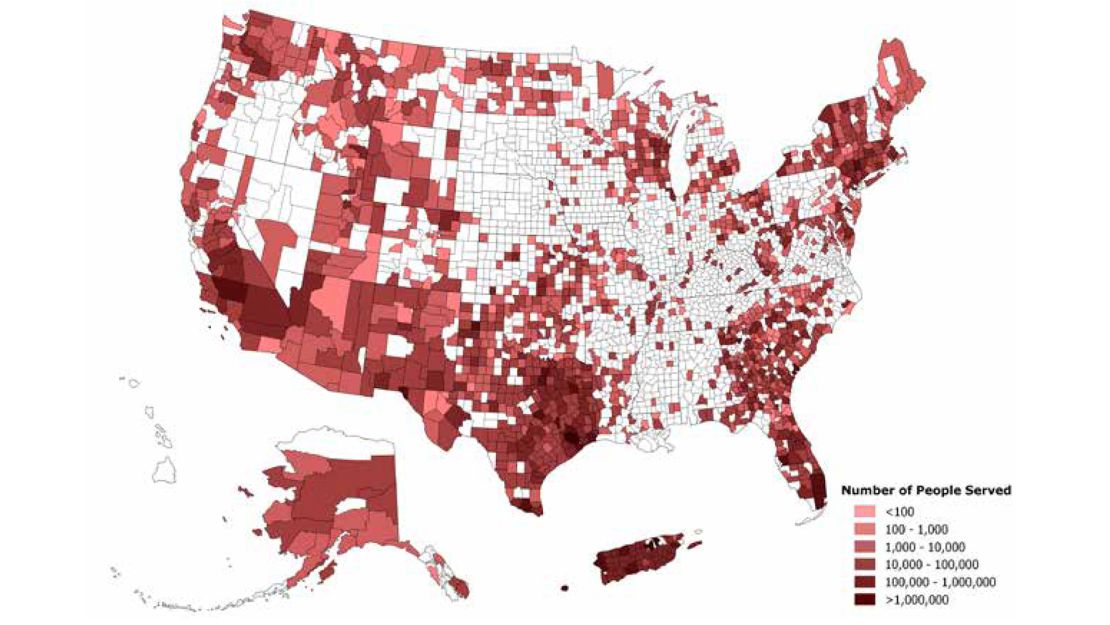 Figure 1: 17.6 million people served by community water systems with reported violations of the lead and copper rule (2015)