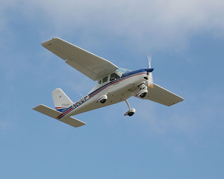 Sloane's flying classroom was a Tecnam P2004 "Bravo" -- a two-seater airplane that weighs only 550 pounds empty.