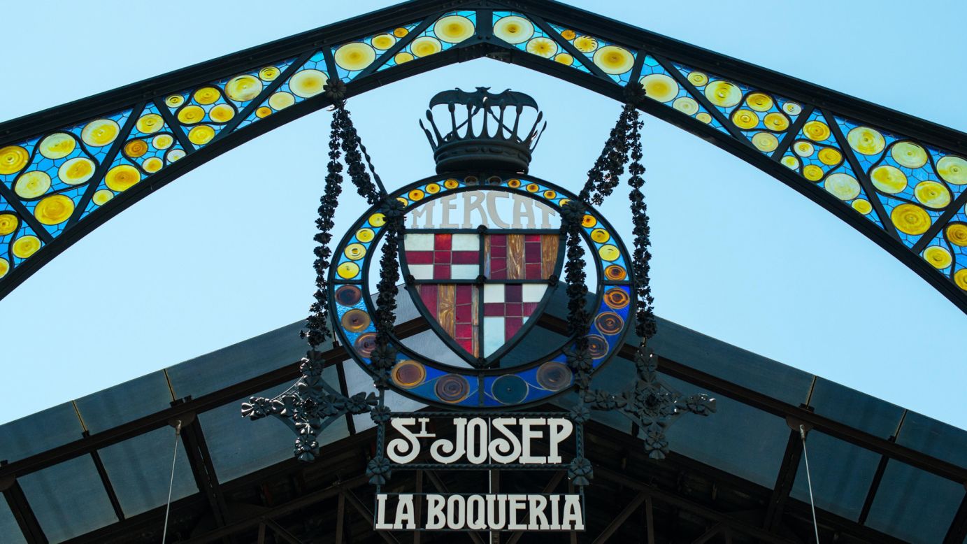 <strong>La Boqueria, Barcelona:</strong> This former pig market is now one of Barcelona's most popular tourist spots.