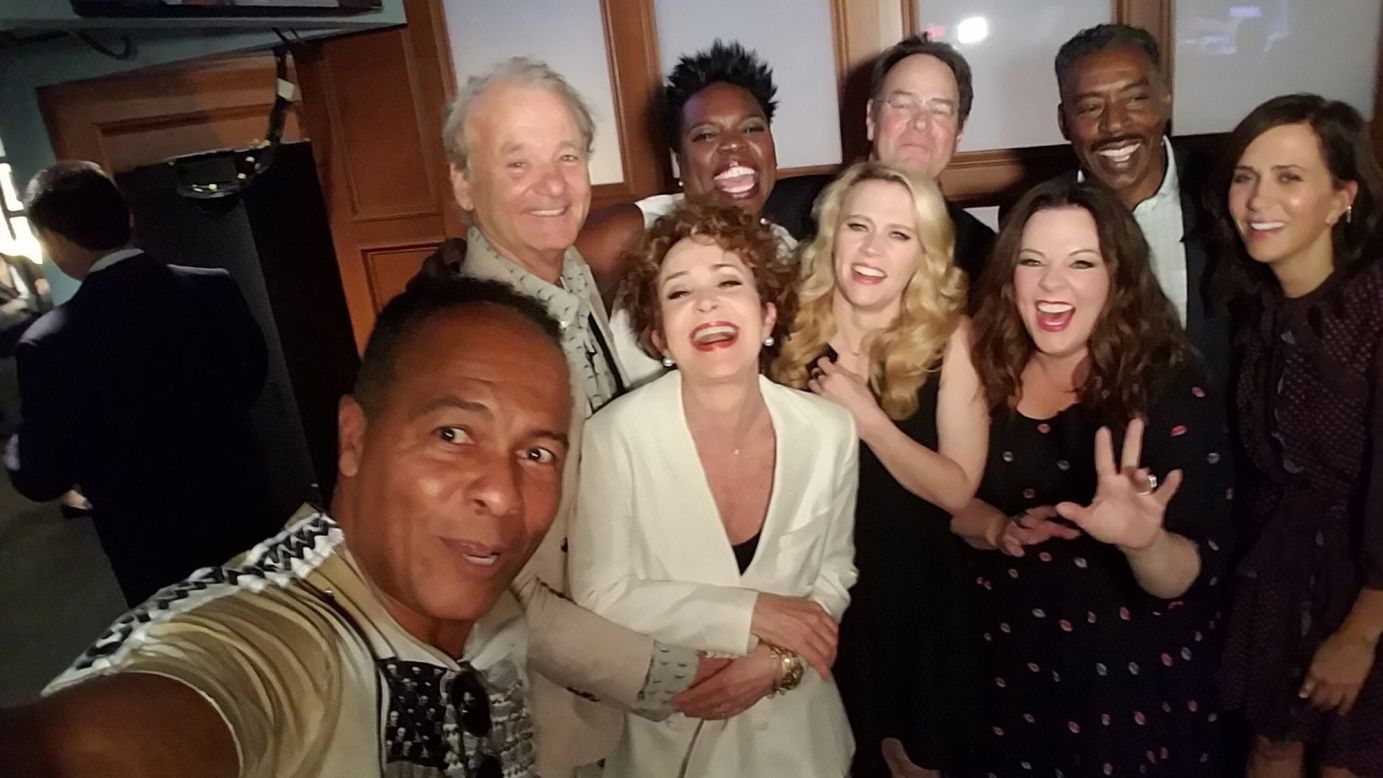 Ray Parker Jr., singer of the iconic "Ghostbusters" theme song, takes a selfie with cast members from both the 1984 movie and the 2016 reboot. "How can this picture NOT make you happy?" <a href="https://twitter.com/paulfeig/status/740520931550887937" target="_blank" target="_blank">tweeted the reboot's director, Paul Feig,</a> on Wednesday, June 8. Behind Parker, from left, are Bill Murray, Annie Potts, Leslie Jones, Kate McKinnon, Dan Akyroyd, Melissa McCarthy, Ernie Hudson and Kristen Wiig.