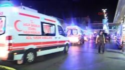 Turkey Istanbul airport attack ambulance