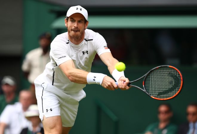 In men's action, home hope Andy Murray began his bid for a second title on the hallowed grass courts with a straight-sets victory.  