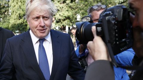 Former London mayor and Brexit campaigner Boris Johnson leaves his London home on June 28.