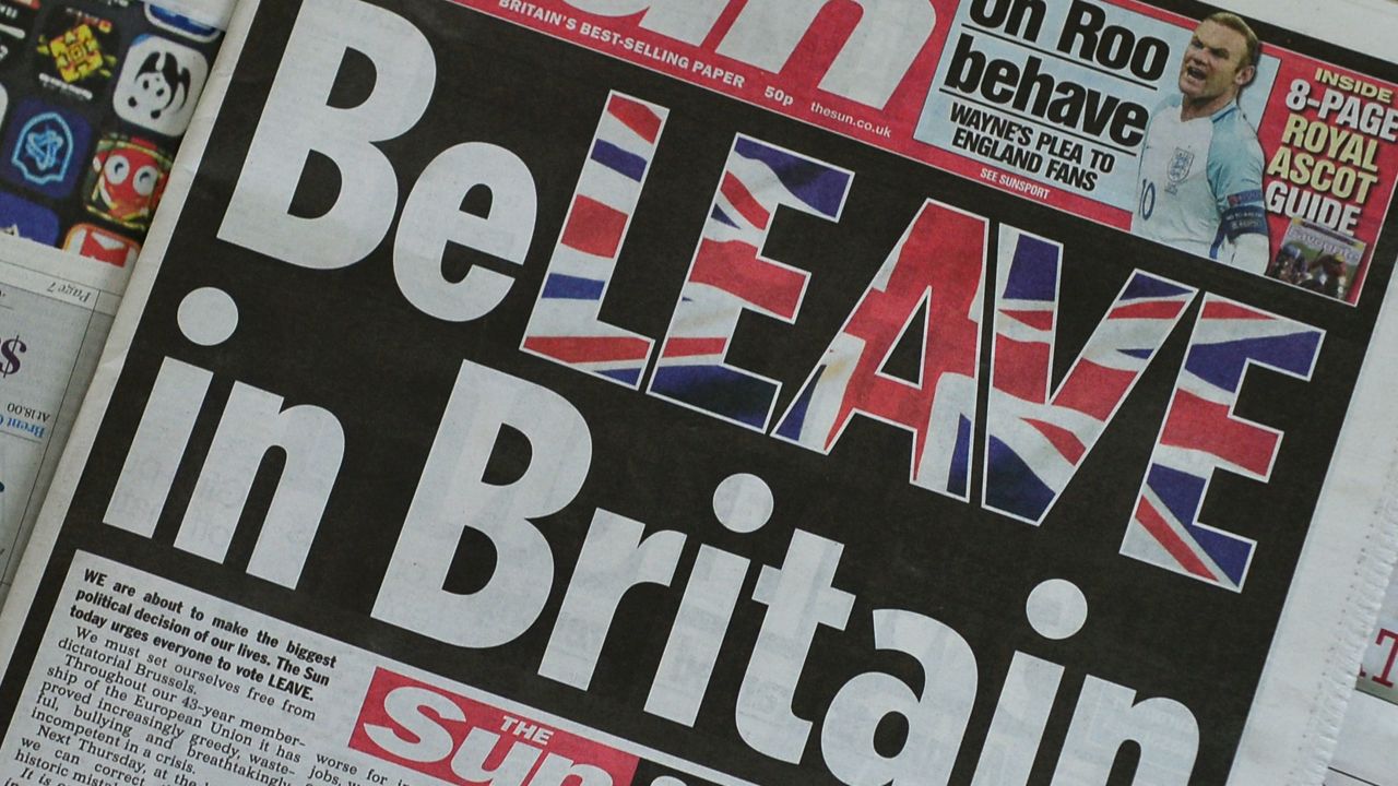 The Sun newspaper on June 14, urging Brits to vote to leave the European Union.