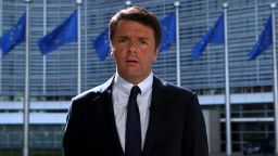 Matteo Renzi  Italian Prime Minister  Brussels  speaking with Amanpour.