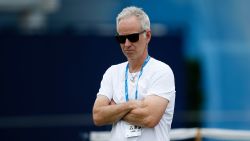 LONDON, ENGLAND - JUNE 12:  John McEnroe during a practice session for Milos Raonic at the Aegon Championships at Queens Club on June 12, 2016 in London, England.  (Photo by Joel Ford/Getty Images)