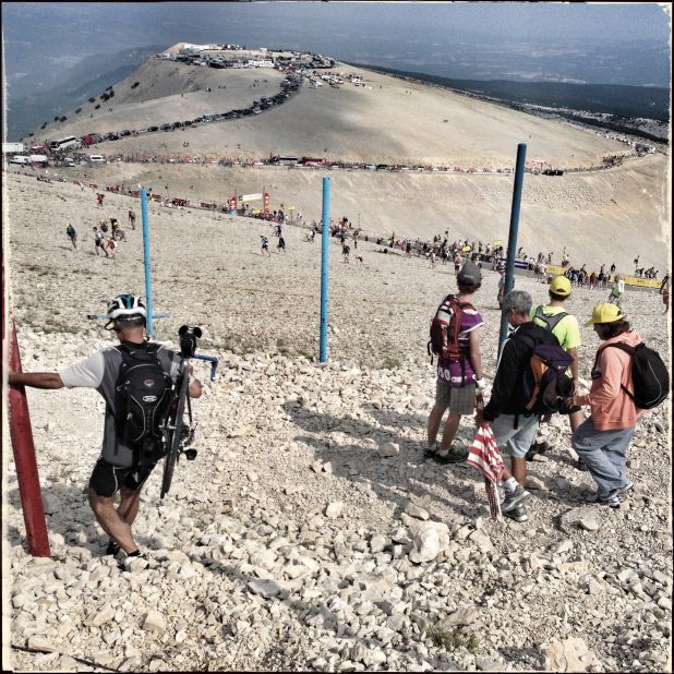 The rugged and unforgiving landscape on Mont Ventoux has seen it nicknamed the "Bald Mountain" with its slopes of just rock and scree.