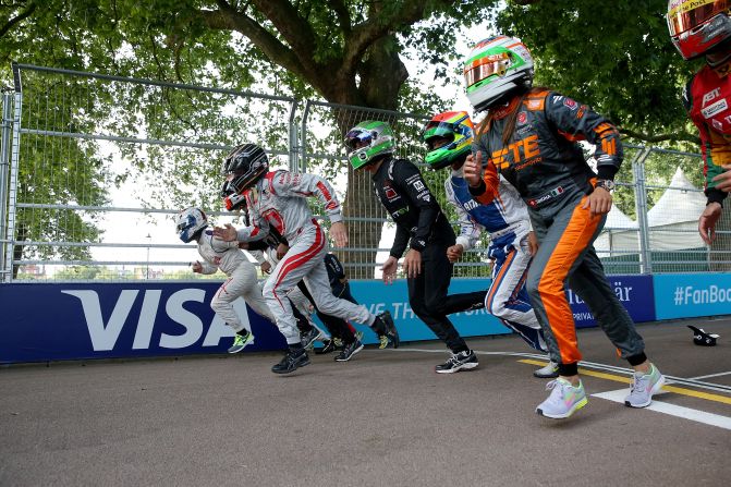 At last year's Battersea ePrix, Usain Bolt challenged Formula E drivers to a 100-metre sprint race.