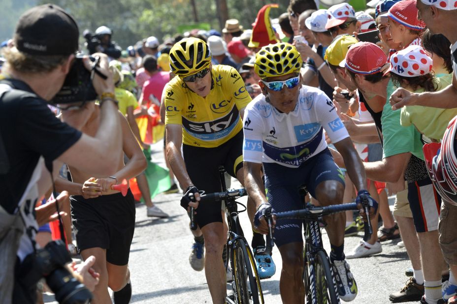 Colombia's Nairo Quintana and last year's yellow jersey winner Froome are expected to battle it out again for race honors in this year's Tour de France. 