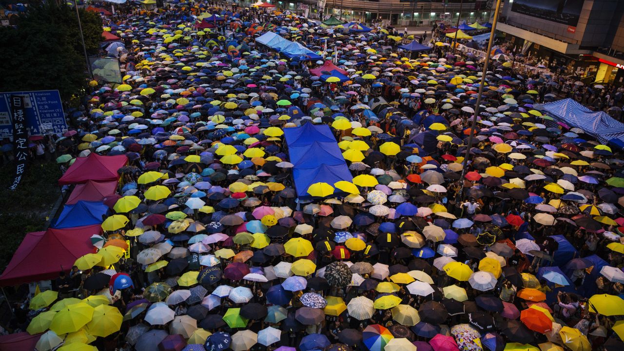 The pro-democracy "Umbrella Movement" shut down parts of Hong Kong for 79 days in 2014.