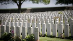 The sun illuminates rows of headstones at the Serre Road Cemetery on May 19, 2016 near Albert, France. This year will see the 100th anniversary of the start of the Battle of the Somme with a series of major ceremonies planned across the UK and France on July 1 to mark its centenary.  The Somme was one of the bloodiest battles of World War One with more than one million casualties over 141 days. The fighting began just before 7.30am on the morning of July 1, 1916 and was to become known as the British Army's bloodiest day. 