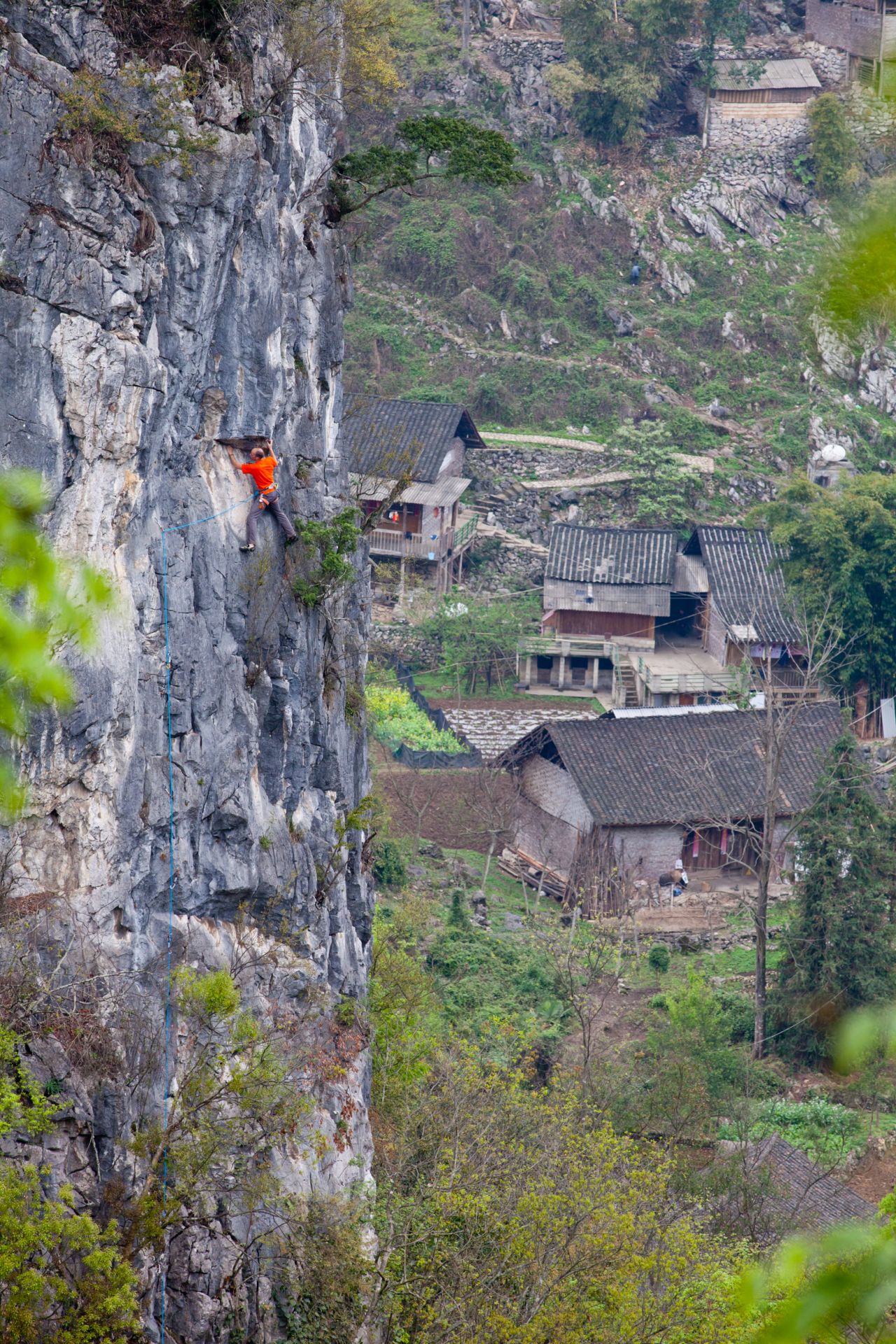 Getu River National Park in Guizhou, southwestern China, is emerging as a major rock climbing destination. 