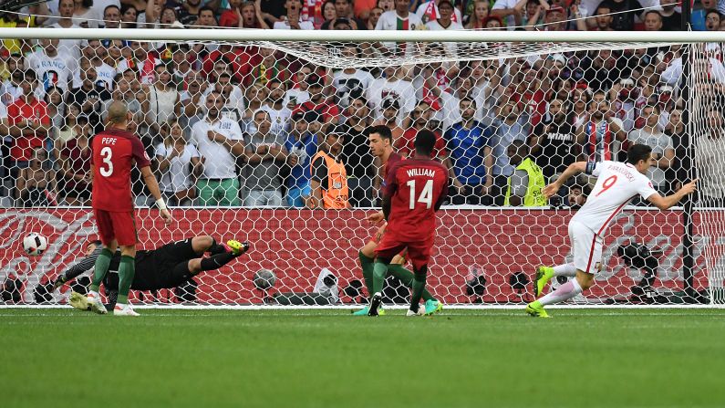 Poland's star forward, Robert Lewandowski, opened the scoring in the second minute. It was the second-fastest goal in the history of the European Championship.