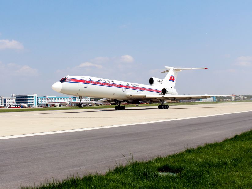 In addition to North Korea's Air Koryo, a couple of airlines, Alrosa of Russia and Belavia of Belarus, still have the Tupolev TU-154 in their fleets. The elegant aircraft is recognizable by its three engines at the back.