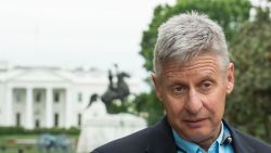 US Libertarian Party presidential candidate Gary Johnson speaks to AFP during an interview in Washington, DC, on May 9, 2016.