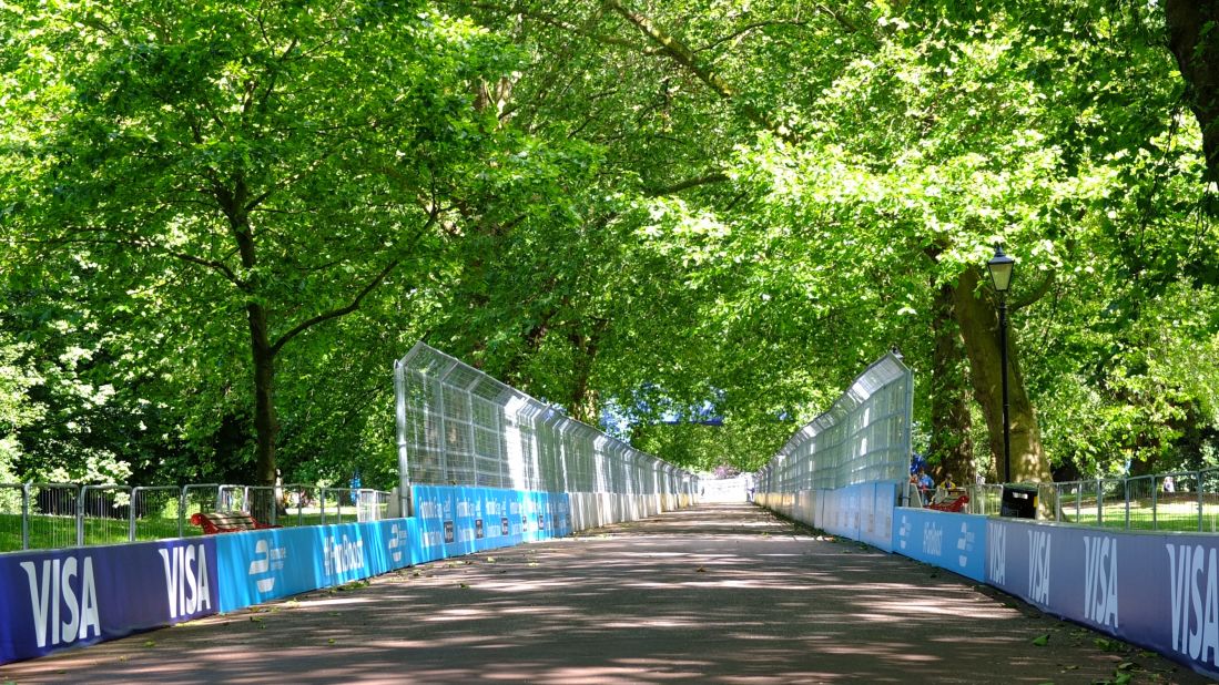 The streets of the Thames-side park were transformed into a 1.8-mile racetrack. 