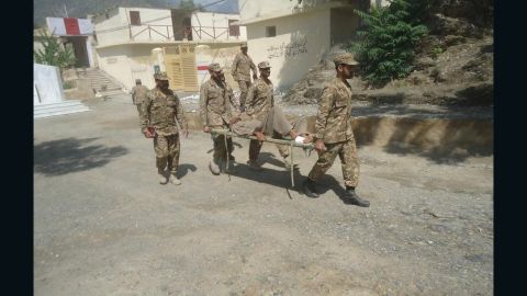 The Pakistan Army carries out a relief and rescue operation in Chitral.