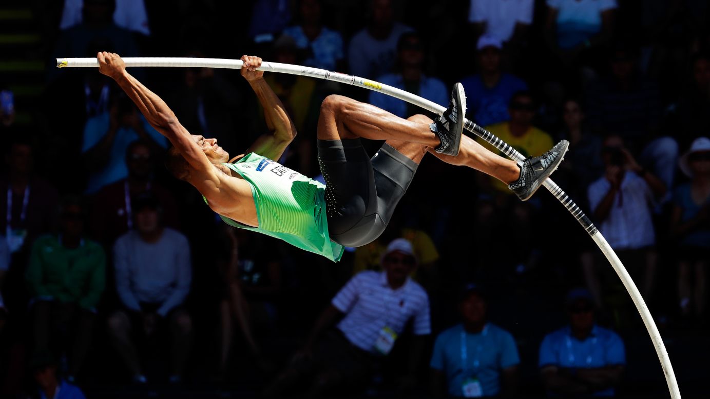 Ashton Eaton competes in the pole vault during the U.S. Olympic trials on Sunday, July 3. Eaton won the decathlon and will represent the United States in Rio de Janeiro.