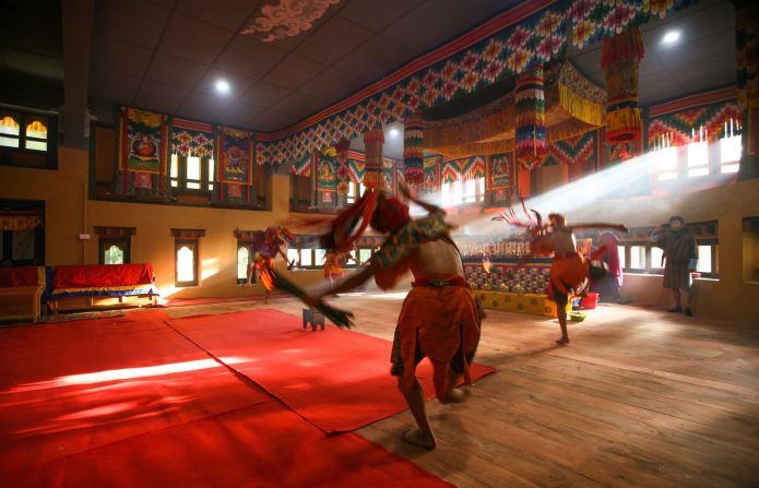 The interior of the Bhutan Happiness Centre in Bumthang, Bhutan, designed by 1+1>2 Architects and nominated in the Civic and Community award at the 2016 World Architecture Festival (Image courtesy WAF).