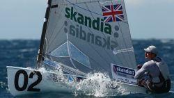 PERTH, AUSTRALIA - DECEMBER 07: Scott Giles of Great Britain competes in the Finn Yellow fleet on the Leighton Course during day five of the 2011 ISAF Sailing World Championships on December 7, 2011 in Perth, Australia.. (Photo by Mark Dadswell/Getty Images)