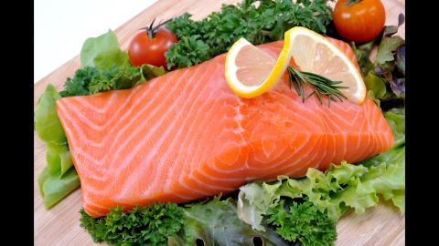 Salmon, albacore tuna, mackerel, herring, lake trout and sardines are all "fatty fish" high in omega-3 fatty acids. The American Heart Association recommends at least two servings a week. Each serving is 3.5 ounces cooked, or about ¾ cup of flaked fish. 