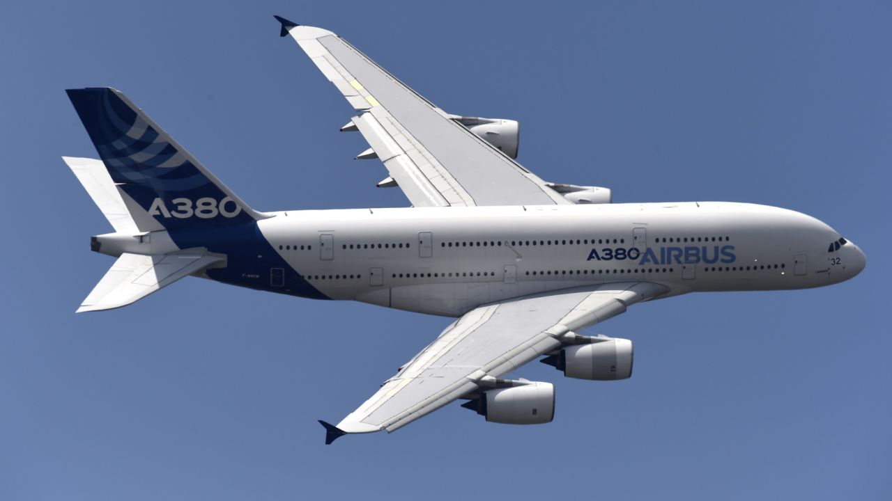 <strong>World's largest passenger airliner: </strong>The double-deck, four-engine Airbus A380 is the world's largest passenger airliner, measuring close to 73 meters in length and holding as many as 853 passengers. 