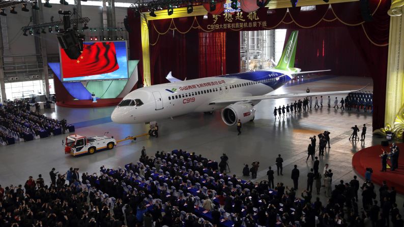 With a flying range of up to 5,555 kilometers (3,451 miles), China's first big passenger plane, the C919, is designed to rival Airbus and Boeing in the single-aisle midsized segment. It'll also make an appearance.