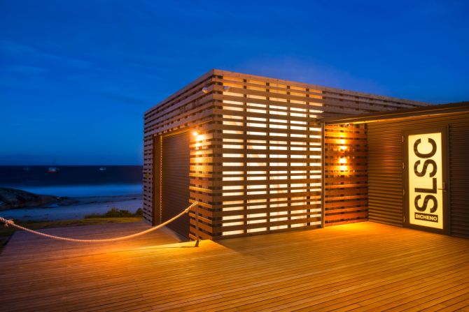 This beautiful but extraordinarily simple club in Tasmania won the 2014 Australian Institute of Architects National Small Project Architecture Award. Built adjacent to an old 1960s toilet block, the building was originally going to be a tin shed, but the wooden-slatted structure, designed by local firm Birrelli art+design+architecture, proved to be a cheaper and more aesthetically pleasing alternative.