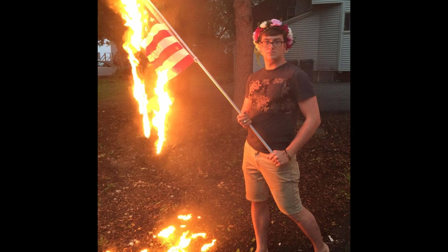 Bryton Mellott said on Facebook that he believes "blind nationalism is a corrosive thing."