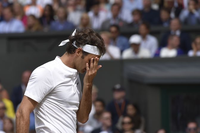 After losing the first set on a tie-break to the Croatian, Federer's customary grace evaded him in a second set fraught with errors.  