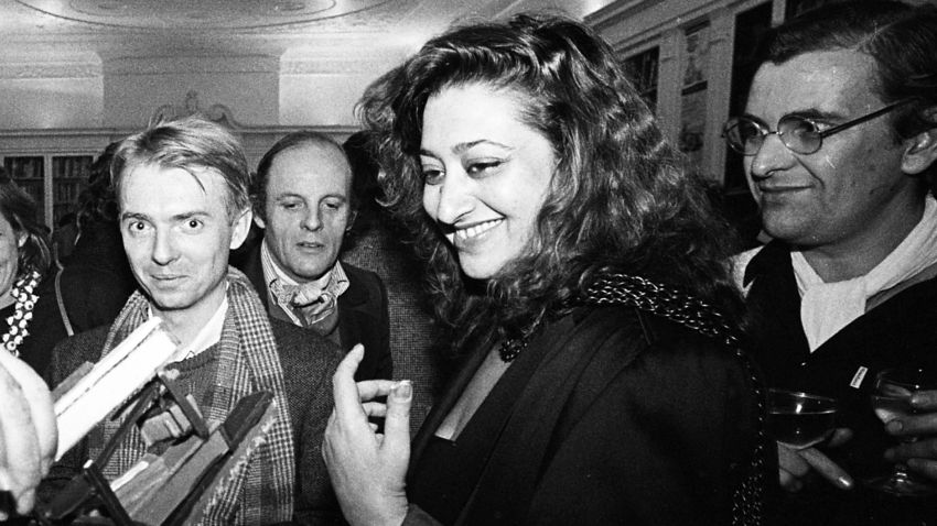 Zaha Hadid and Alvin Boyarsky at the Architecture Association in 1983.