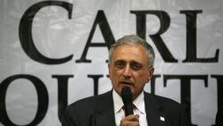 Republican gubernatorial candidate Carl Paladino speaks to his supporters at American Defense Systems, October 26, 2010, in Hicksville, NY.