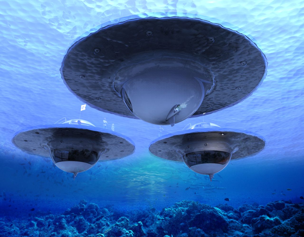 Don't worry: these are not a figment of your imagination. Made of two fiberglass shells, the UFO (which in this case, stands for unidentified floating object) is essentially what it looks like -- a spherical boat, able to reach a top speed of 3-5 knots.