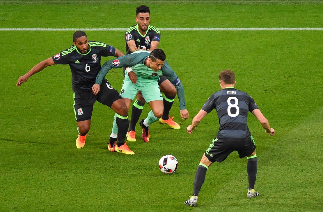 Wales paid special attention to Cristiano Ronaldo in the opening stages of the contest.