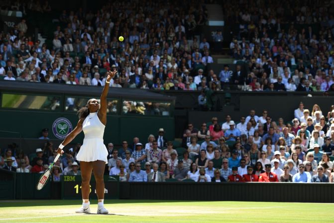 Reigning champion Serena Williams proved far too strong for world No. 50 Elena Vesnina, requiring just 48 minutes on court to triumph 6-2 6-0 in Thursday's opening women's semifinal.