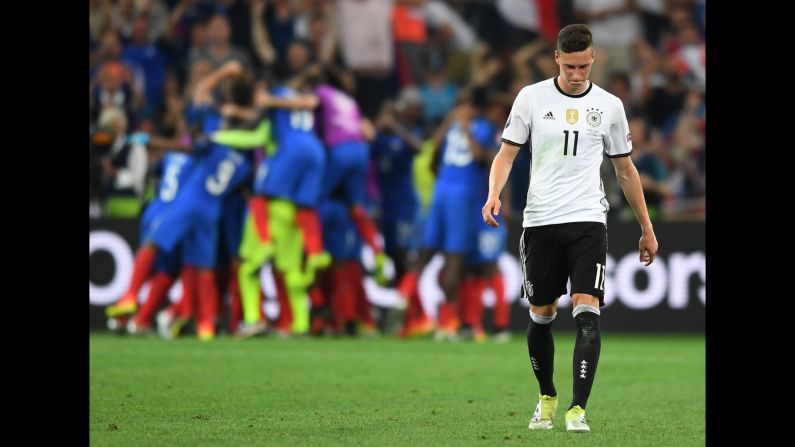 Germany's Julian Draxler reacts after the match.