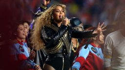 SANTA CLARA, CA - FEBRUARY 07:  Beyonce performs during the Pepsi Super Bowl 50 Halftime Show at Levi's Stadium on February 7, 2016 in Santa Clara, California.  (Photo by Patrick Smith/Getty Images)