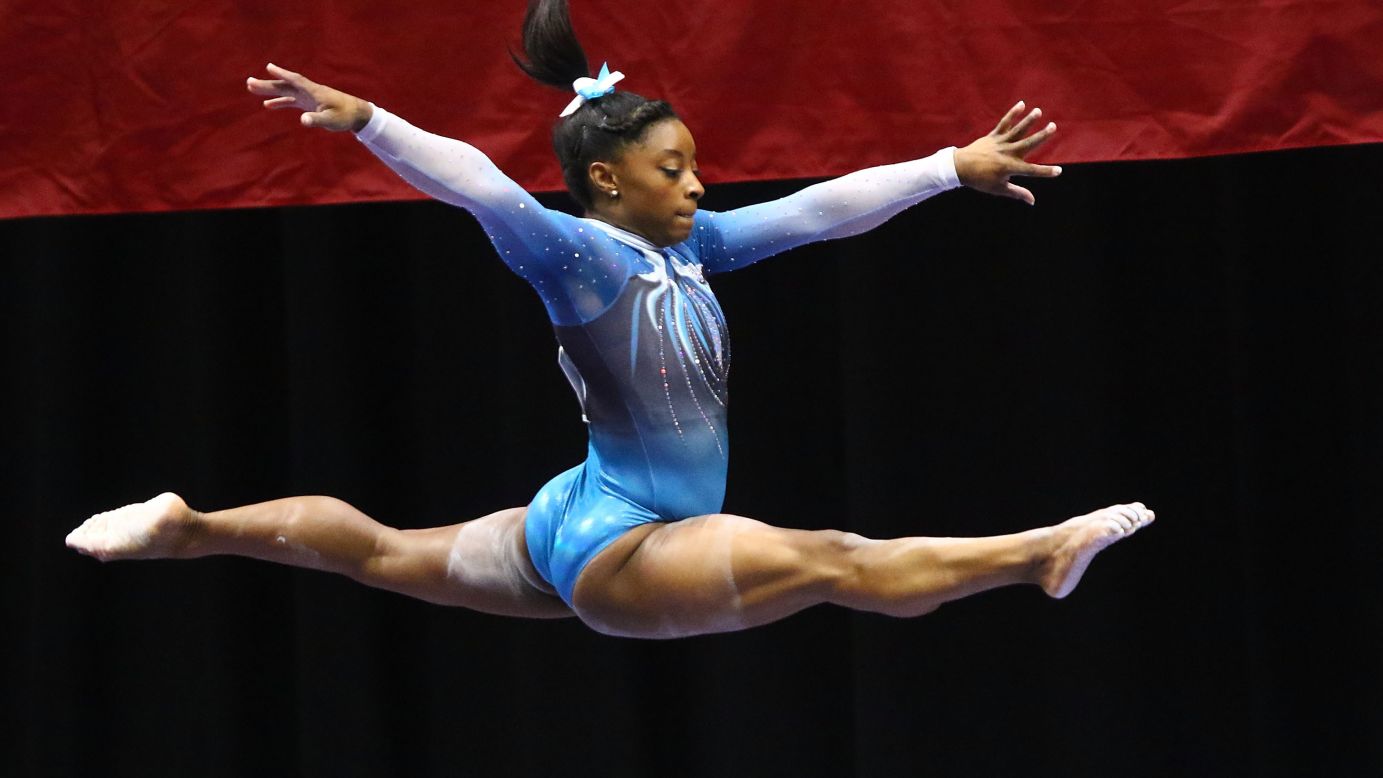 Simone Biles, a three-time all-around world champion and a four-time U.S. champion, is the favorite to win the all-around gold in this year's Olympics.