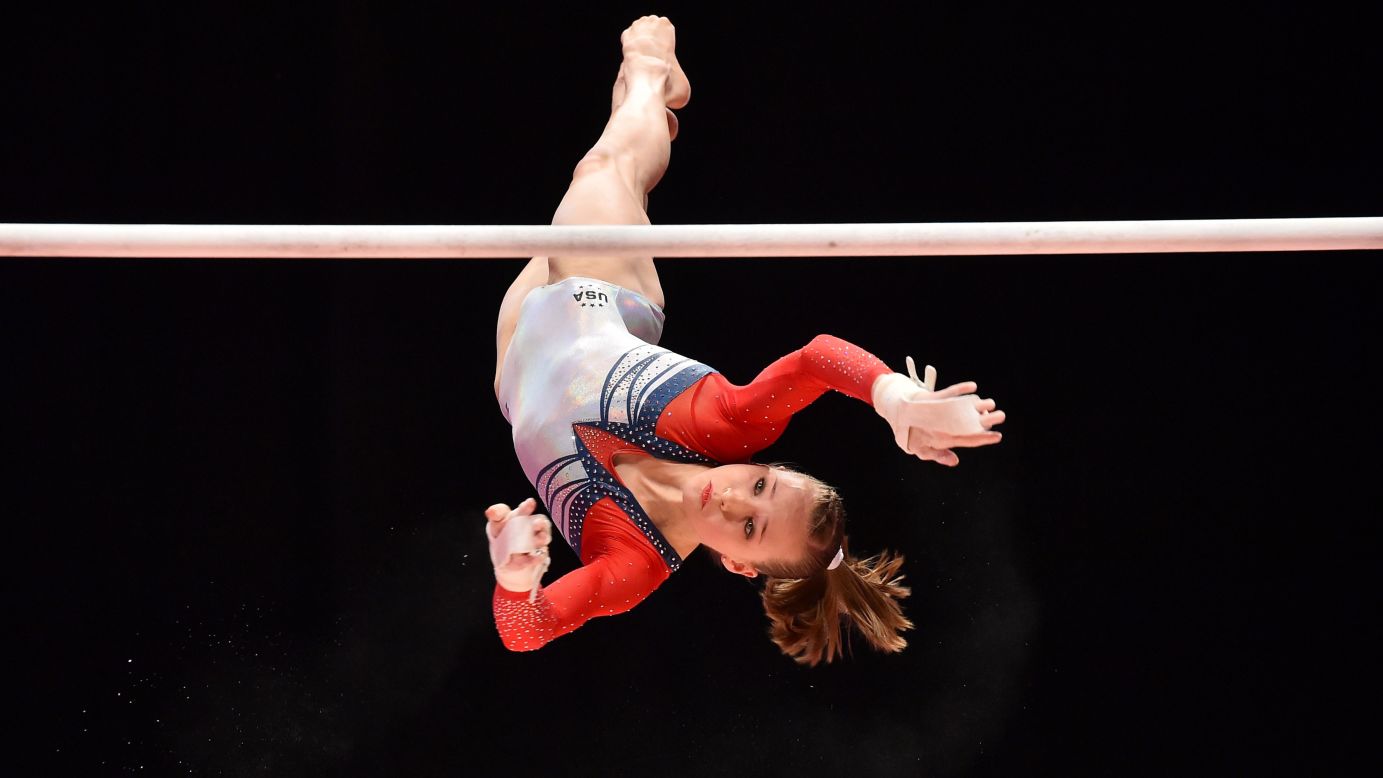 Madison Kocian finished second on the uneven bars at this year's P&G Championships.