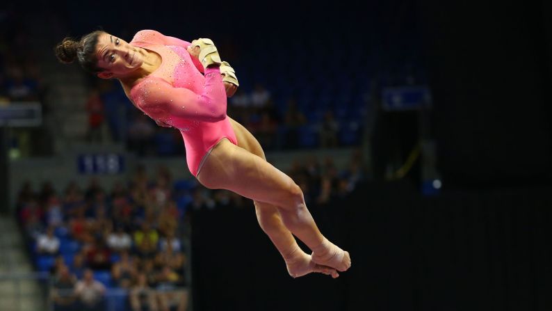 Aly Raisman, who was part of the American "Fierce Five" that won Olympic gold in 2012, finished second in the all-around at this year's P&G Championships.