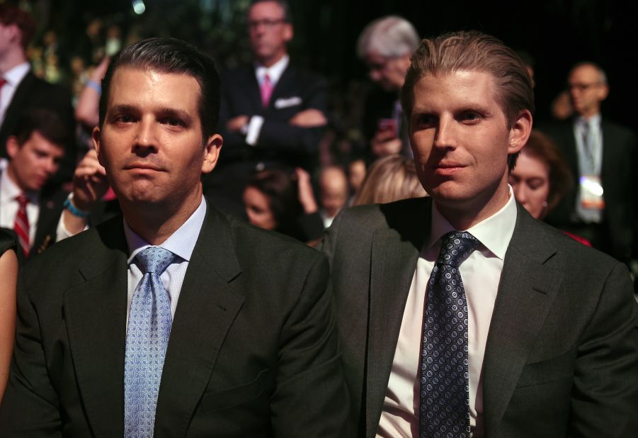 Trump's sons Donald Jr., left, and Eric